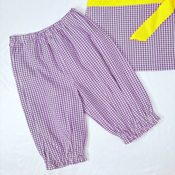 LSU Girls 2 piece Elastic Waist Bloomer Shorts Matching Outfit Set 2T - 3T - Picture 6 of 13